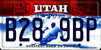 UT license plate B289BP