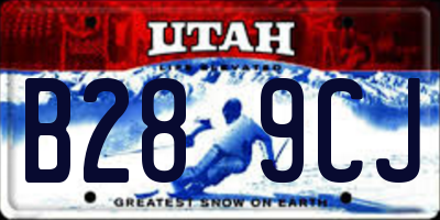 UT license plate B289CJ