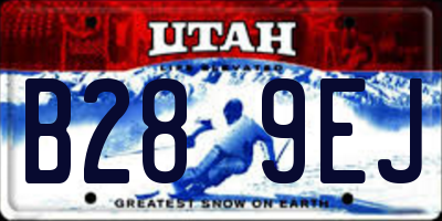 UT license plate B289EJ