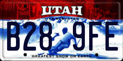 UT license plate B289FE