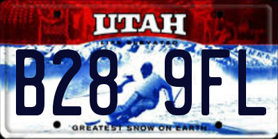 UT license plate B289FL