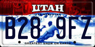 UT license plate B289FZ