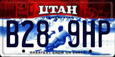 UT license plate B289HP