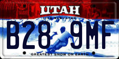 UT license plate B289MF