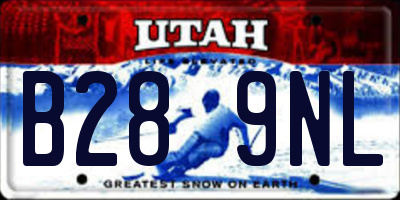 UT license plate B289NL