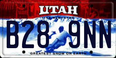 UT license plate B289NN
