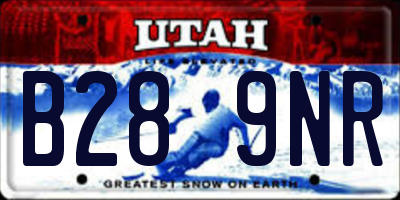 UT license plate B289NR