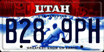 UT license plate B289PH