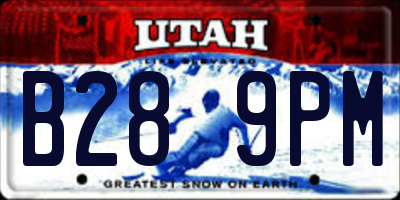 UT license plate B289PM