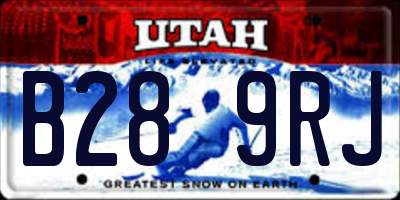 UT license plate B289RJ