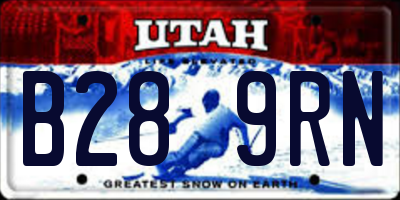 UT license plate B289RN