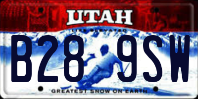 UT license plate B289SW