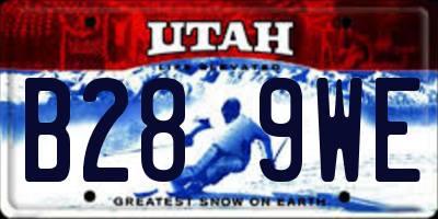 UT license plate B289WE
