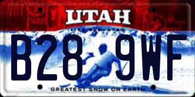 UT license plate B289WF