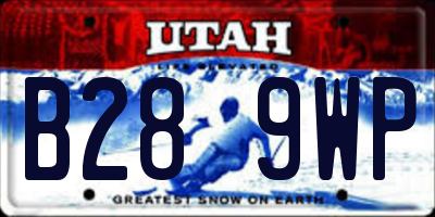 UT license plate B289WP
