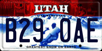 UT license plate B290AE