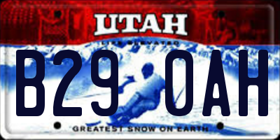 UT license plate B290AH