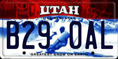 UT license plate B290AL