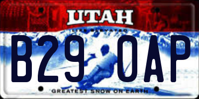 UT license plate B290AP