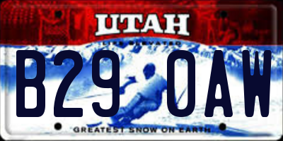 UT license plate B290AW