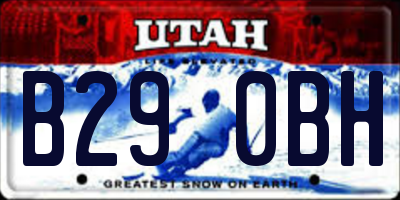 UT license plate B290BH