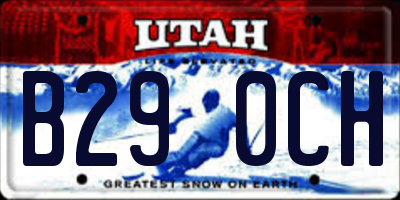 UT license plate B290CH