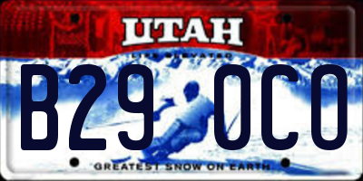 UT license plate B290CO