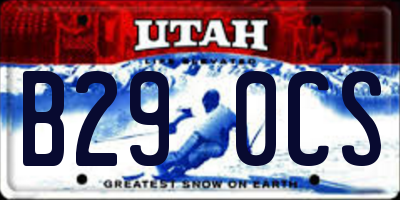 UT license plate B290CS