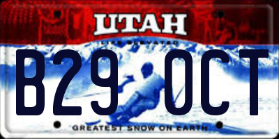 UT license plate B290CT