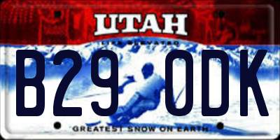 UT license plate B290DK