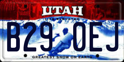 UT license plate B290EJ