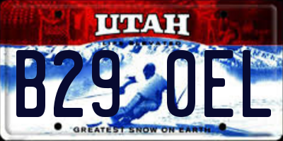 UT license plate B290EL