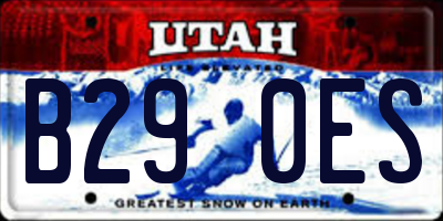 UT license plate B290ES