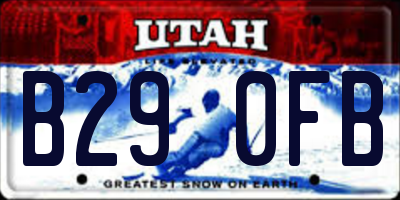UT license plate B290FB