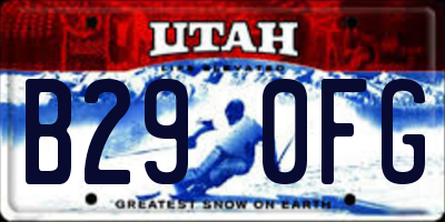 UT license plate B290FG