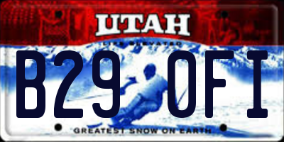 UT license plate B290FI