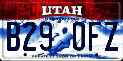 UT license plate B290FZ