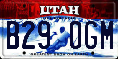 UT license plate B290GM