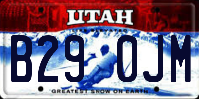 UT license plate B290JM
