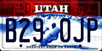 UT license plate B290JP