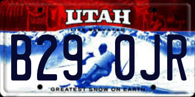 UT license plate B290JR