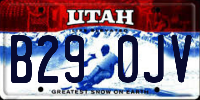 UT license plate B290JV
