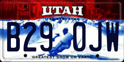 UT license plate B290JW