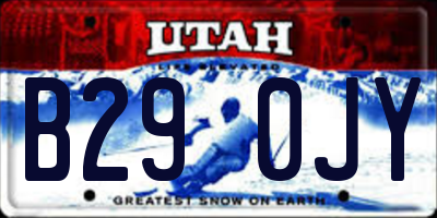 UT license plate B290JY