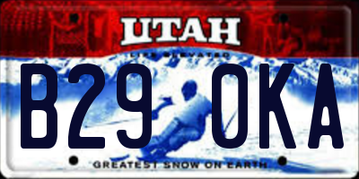 UT license plate B290KA