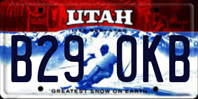 UT license plate B290KB