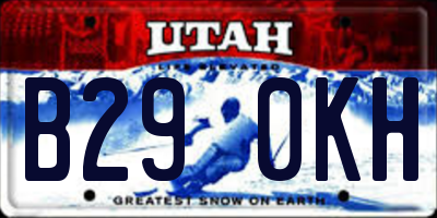 UT license plate B290KH