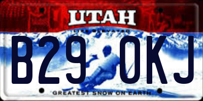 UT license plate B290KJ