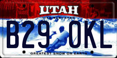 UT license plate B290KL