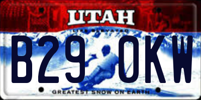 UT license plate B290KW